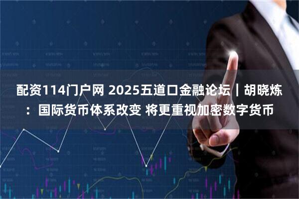 配资114门户网 2025五道口金融论坛｜胡晓炼：国际货币体系改变 将更重视加密数字货币