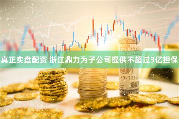 真正实盘配资 浙江鼎力为子公司提供不超过3亿担保
